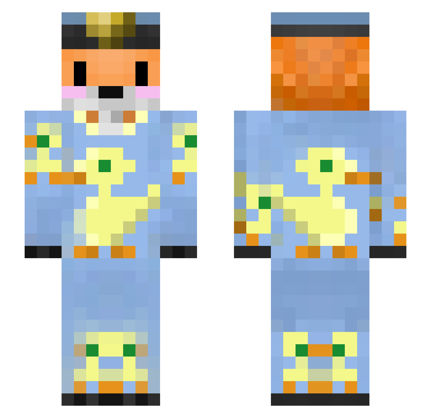 masimaro030 Minecraft skin, front and back view