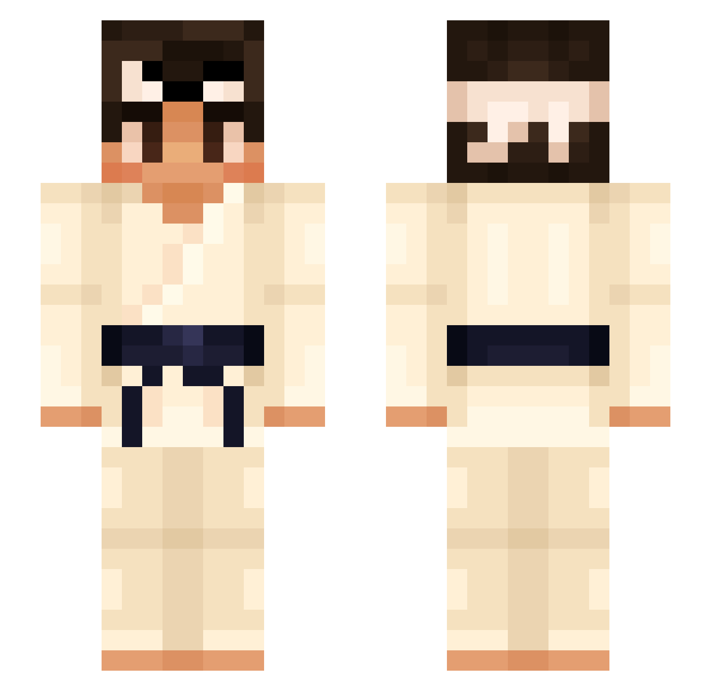 emmemyers Minecraft skin, front and back view