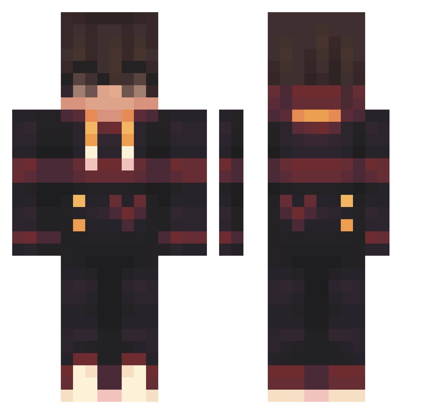 DeadlyCps Minecraft skin, front and back view