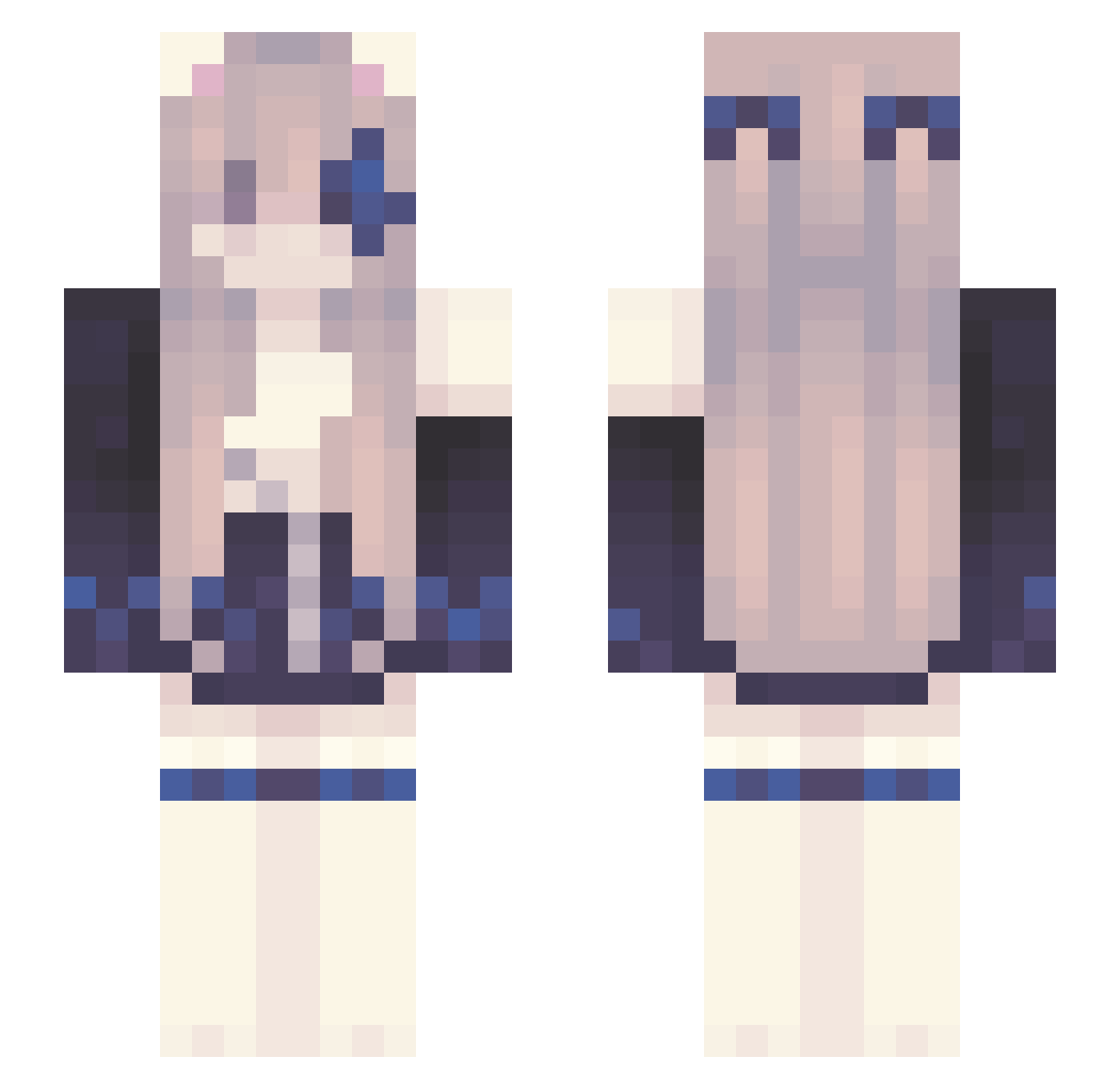 WerewolfGang Minecraft skin, front and back view