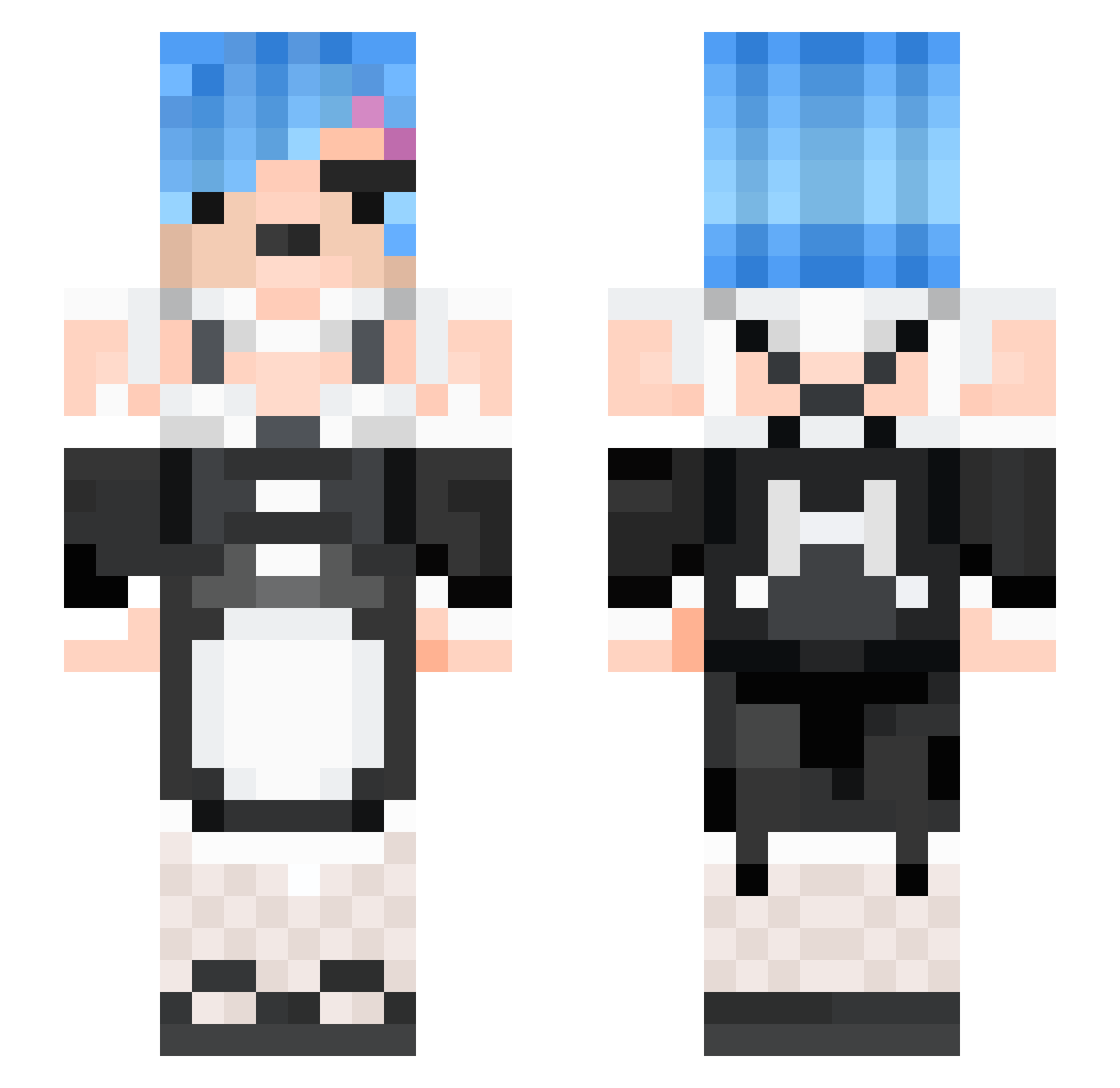 Drite52 Minecraft skin, front and back view
