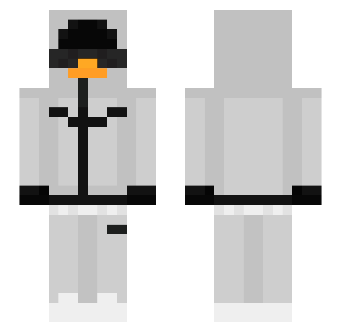 MlodyCygan Minecraft skin, front and back view