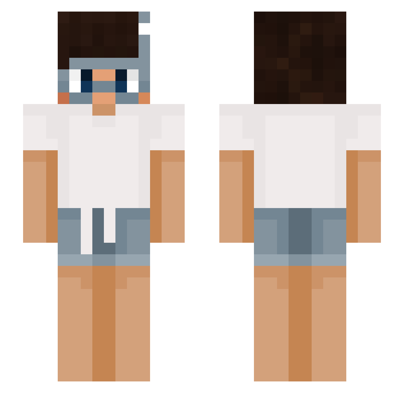 Gojours Minecraft skin, front and back view