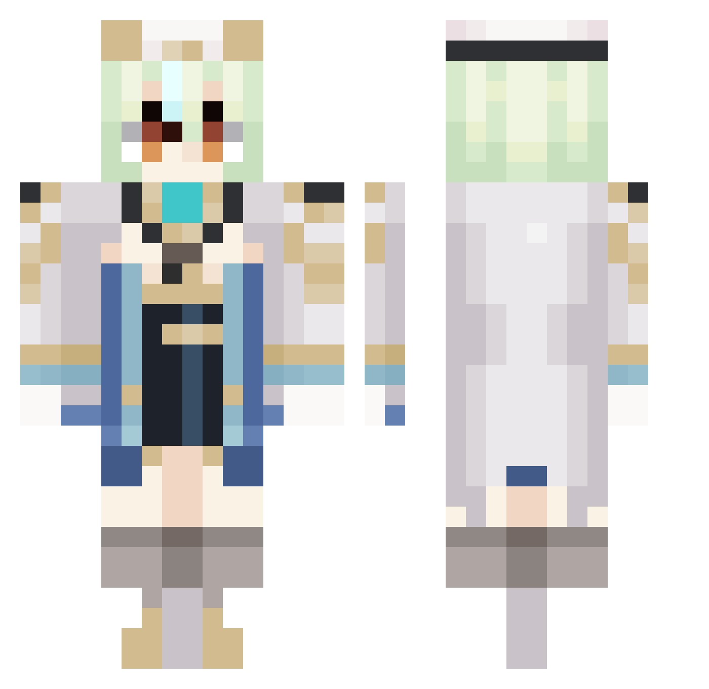LLL5y Minecraft skin, front and back view