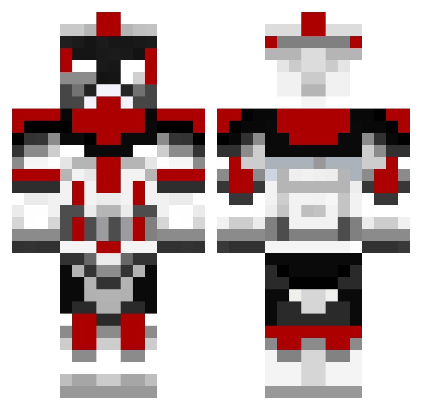 Shtinki Minecraft skin, front and back view