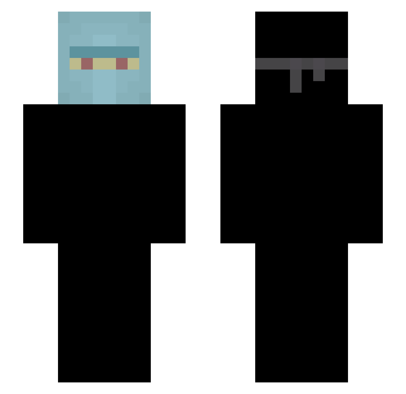 mascm Minecraft skin, front and back view