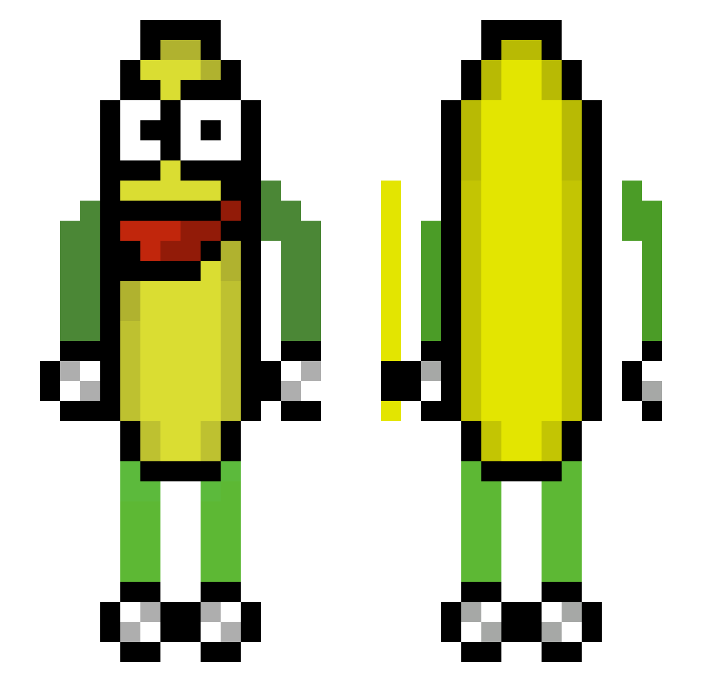 Xx_BamiBakker_xX Minecraft skin, front and back view
