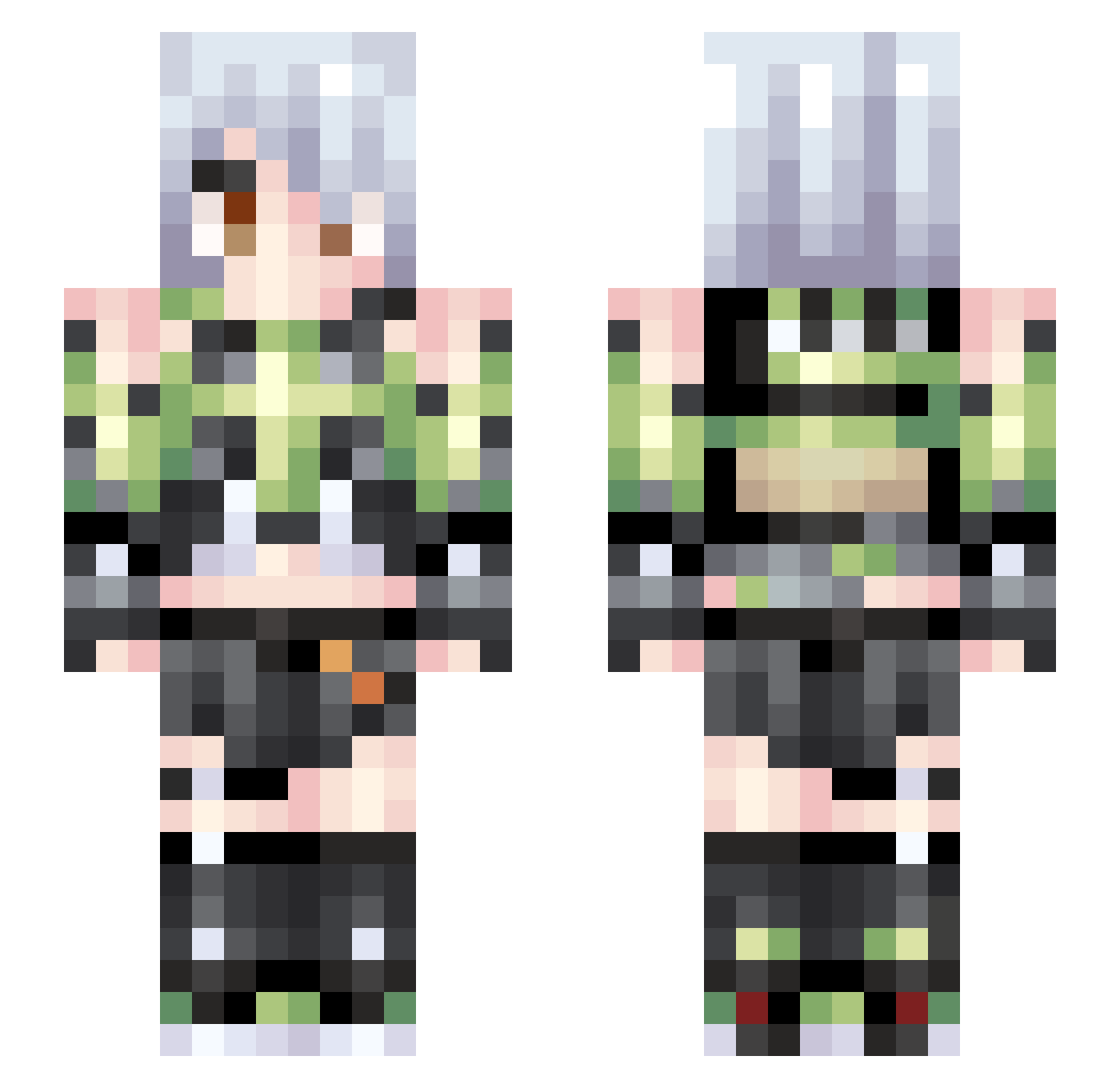 ChristtonMash Minecraft skin, front and back view