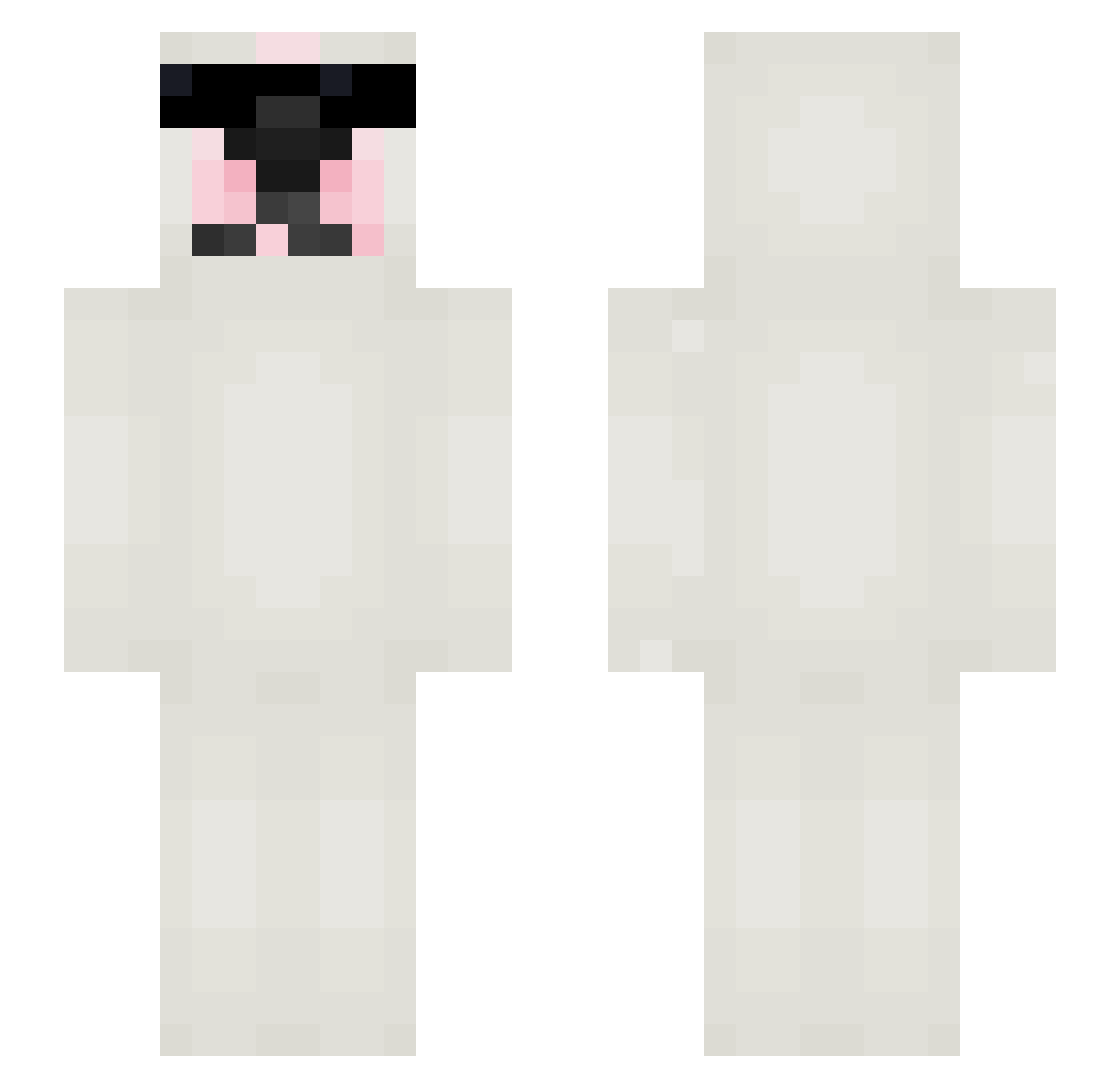 Meryz Minecraft skin, front and back view