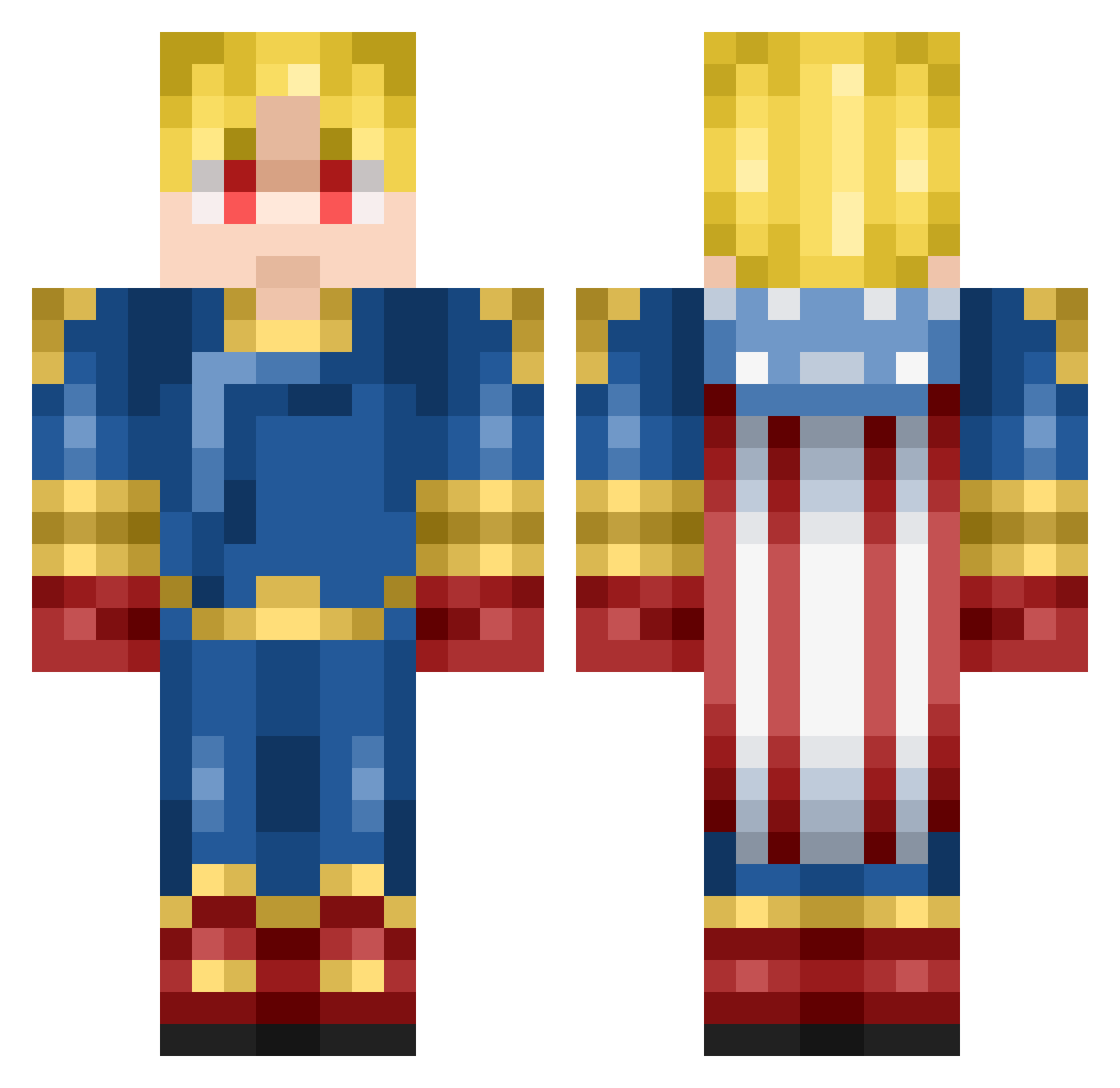 a0kol Minecraft skin, front and back view