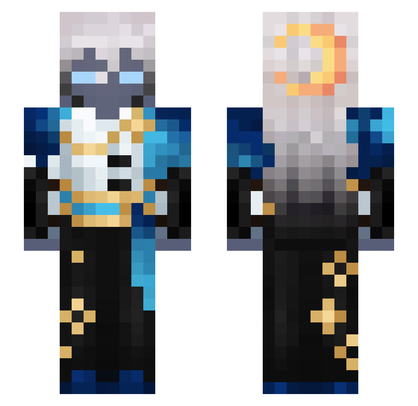At_Lapiz Minecraft skin, front and back view