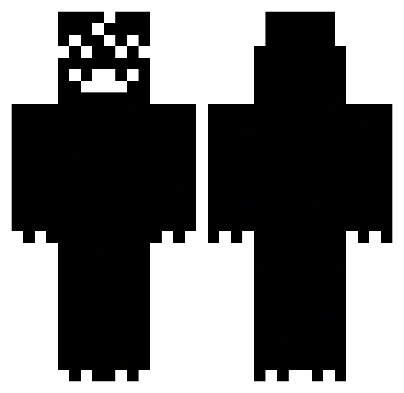 Scorner Minecraft skin, front and back view