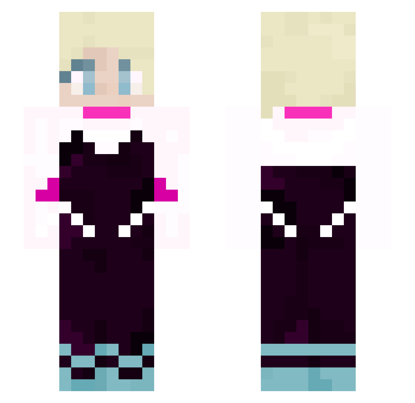 arjub Minecraft skin, front and back view