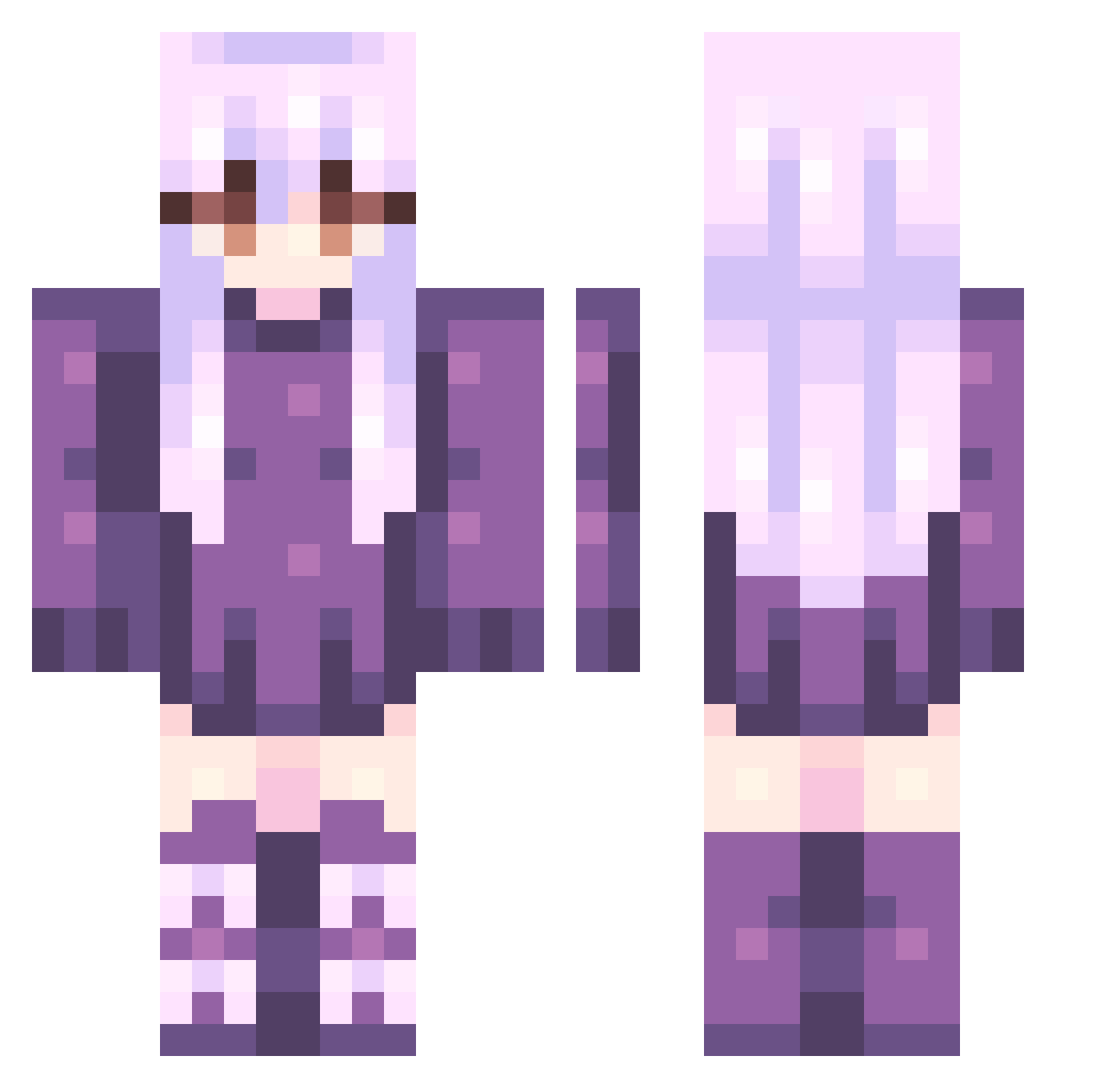 Srgynt Minecraft skin, front and back view
