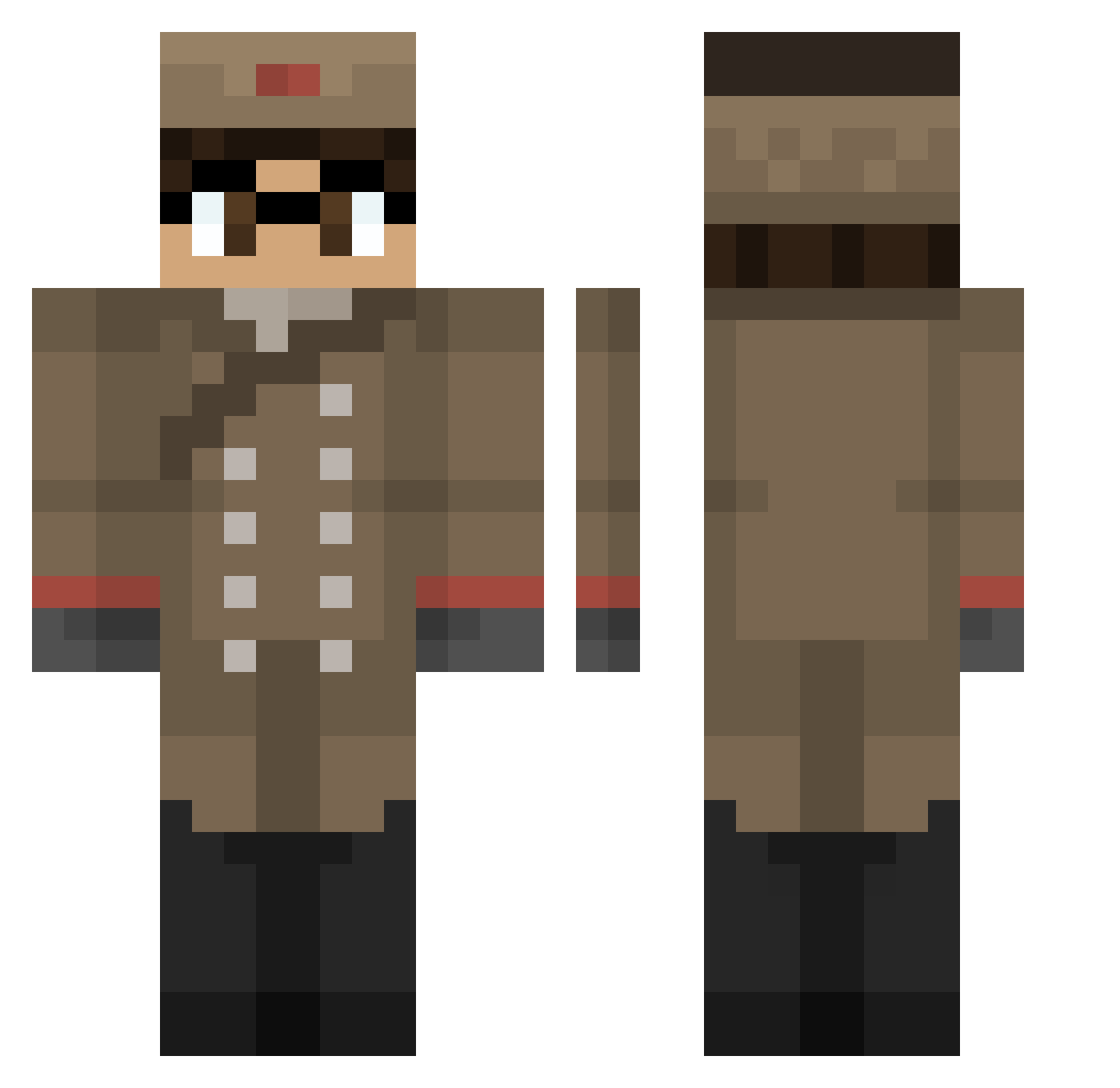 cookiekingthe1 Minecraft skin, front and back view
