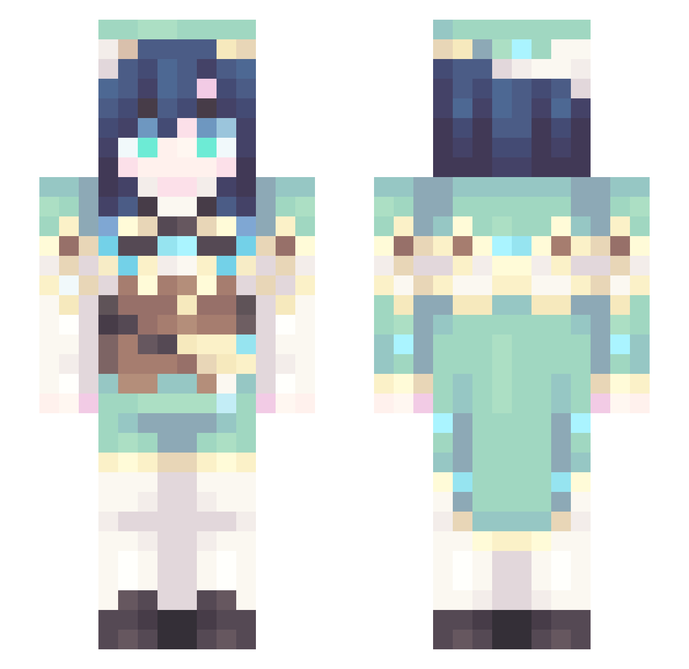 Usernames_Chris Minecraft skin, front and back view