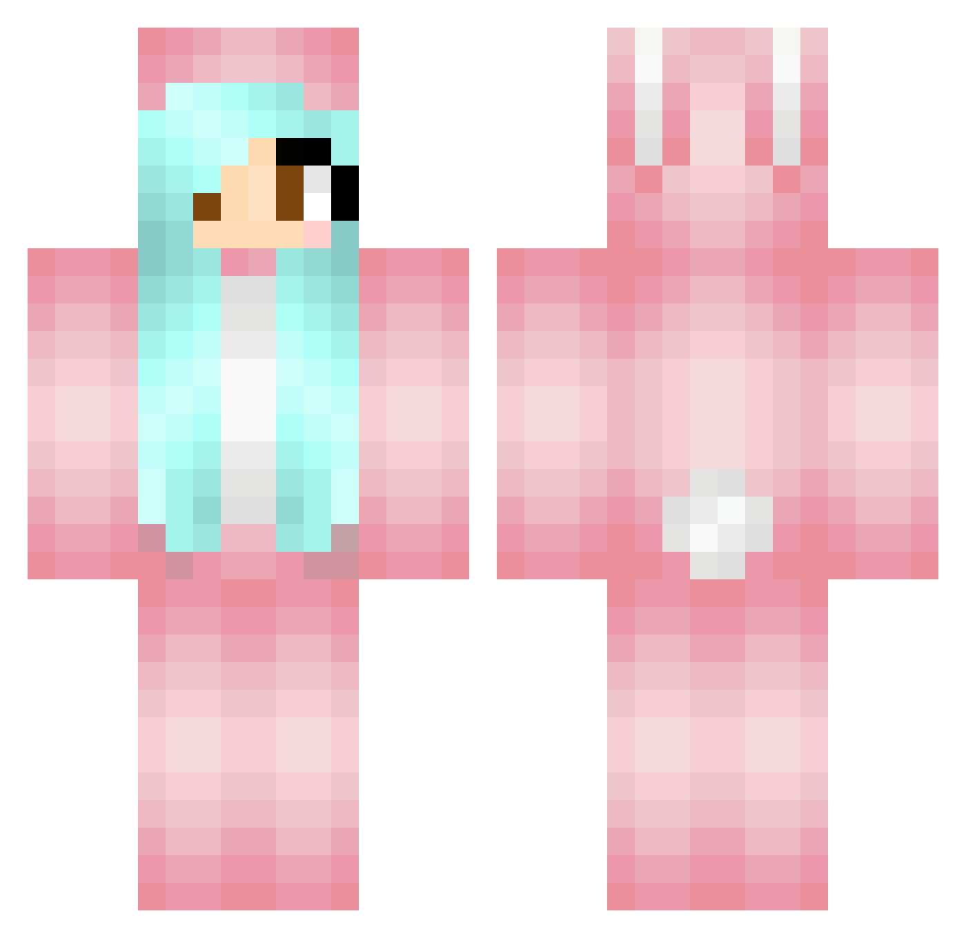 annissa Minecraft skin, front and back view