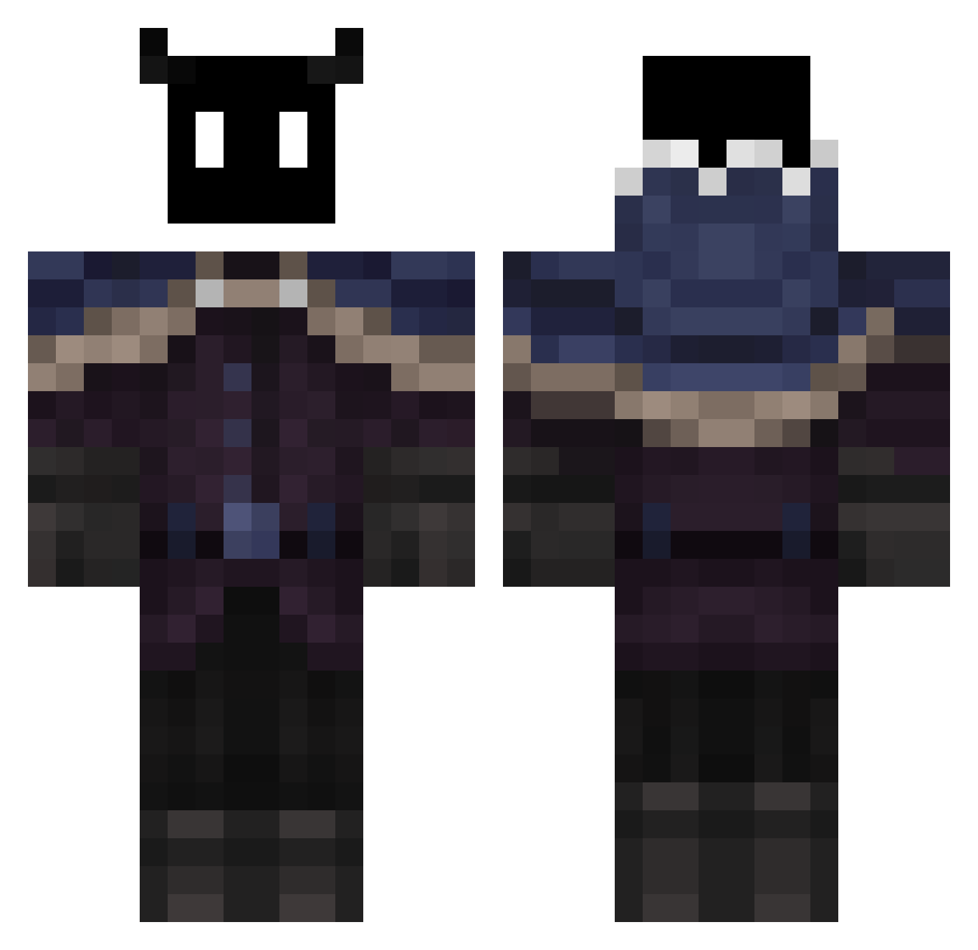Jaiddaan Minecraft skin, front and back view