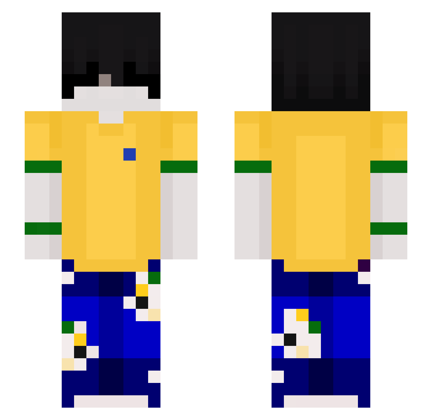 fatdagby Minecraft skin, front and back view