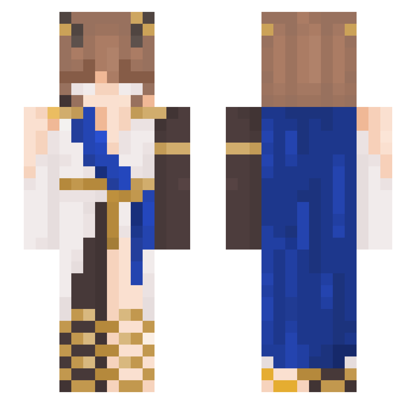 GhostGaming104 Minecraft skin, front and back view