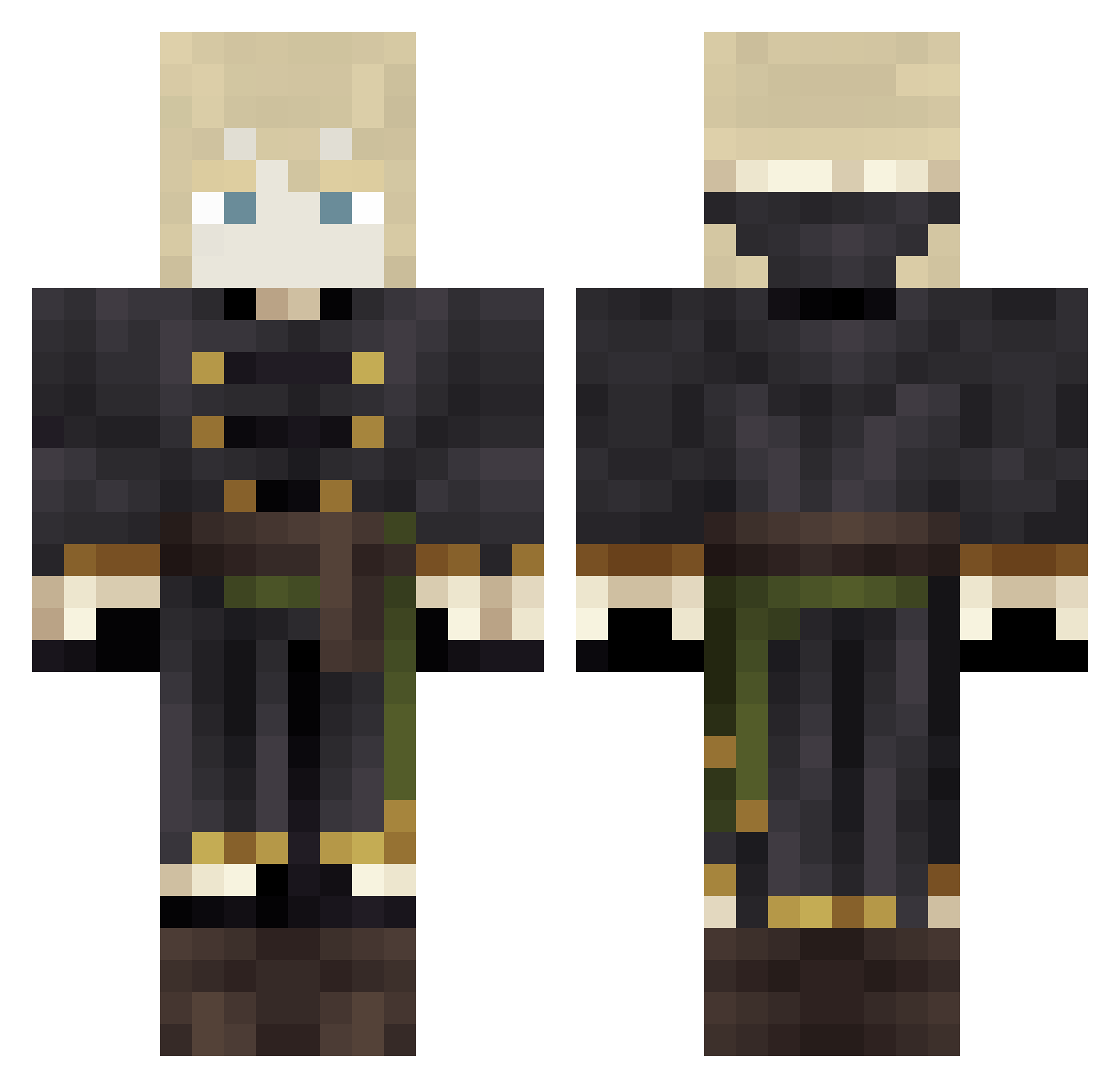 Cunhavaz Minecraft skin, front and back view