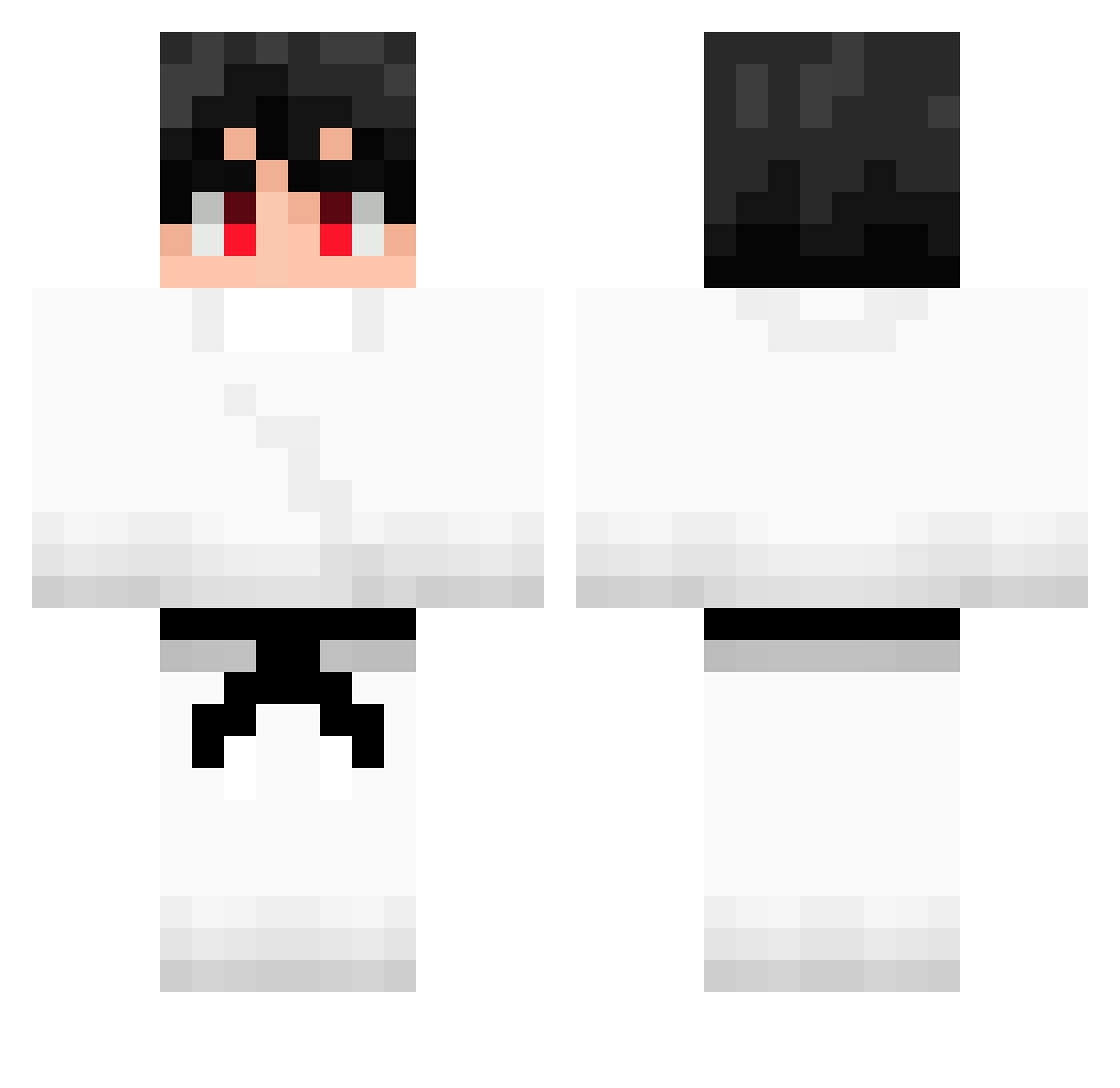 Iltachii Minecraft skin, front and back view