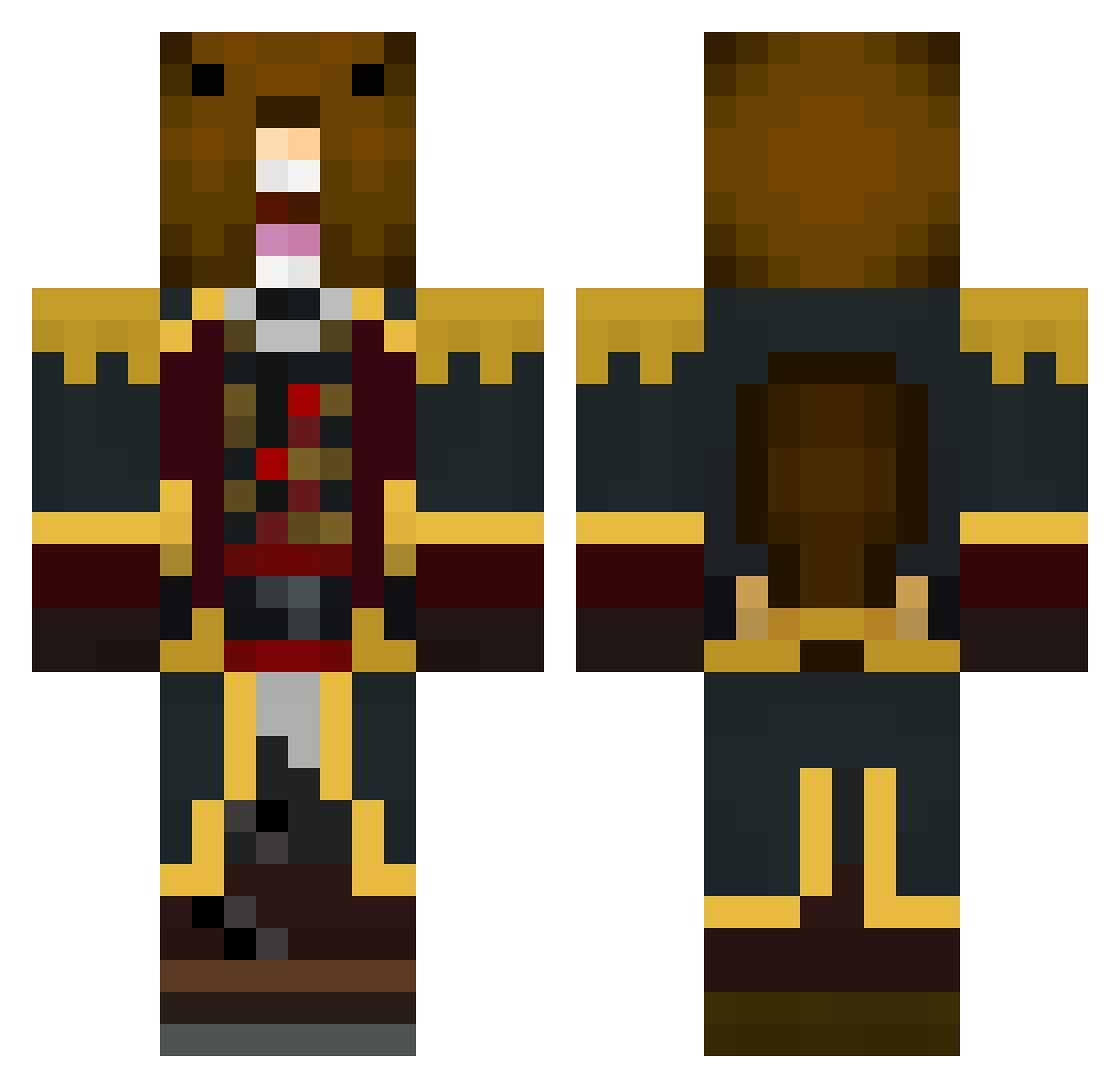 Atsumare Minecraft skin, front and back view