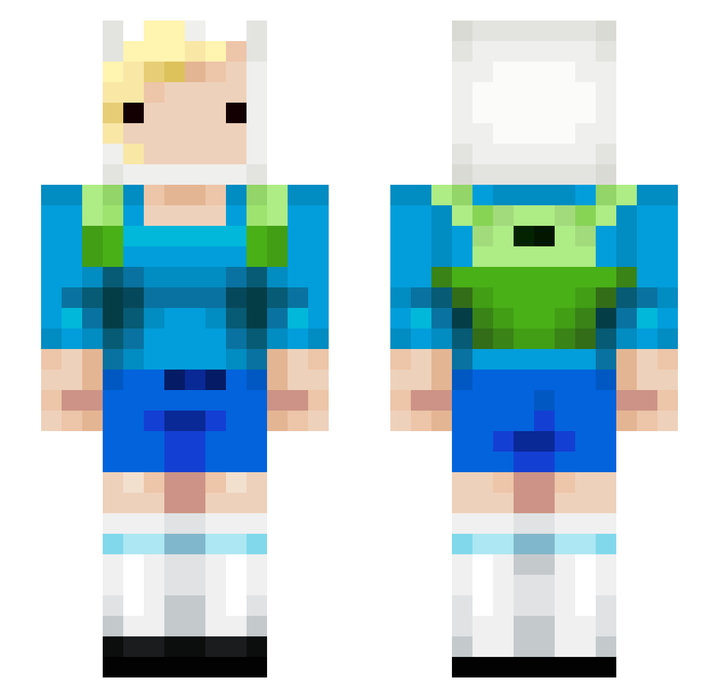 ambient_a Minecraft skin, front and back view