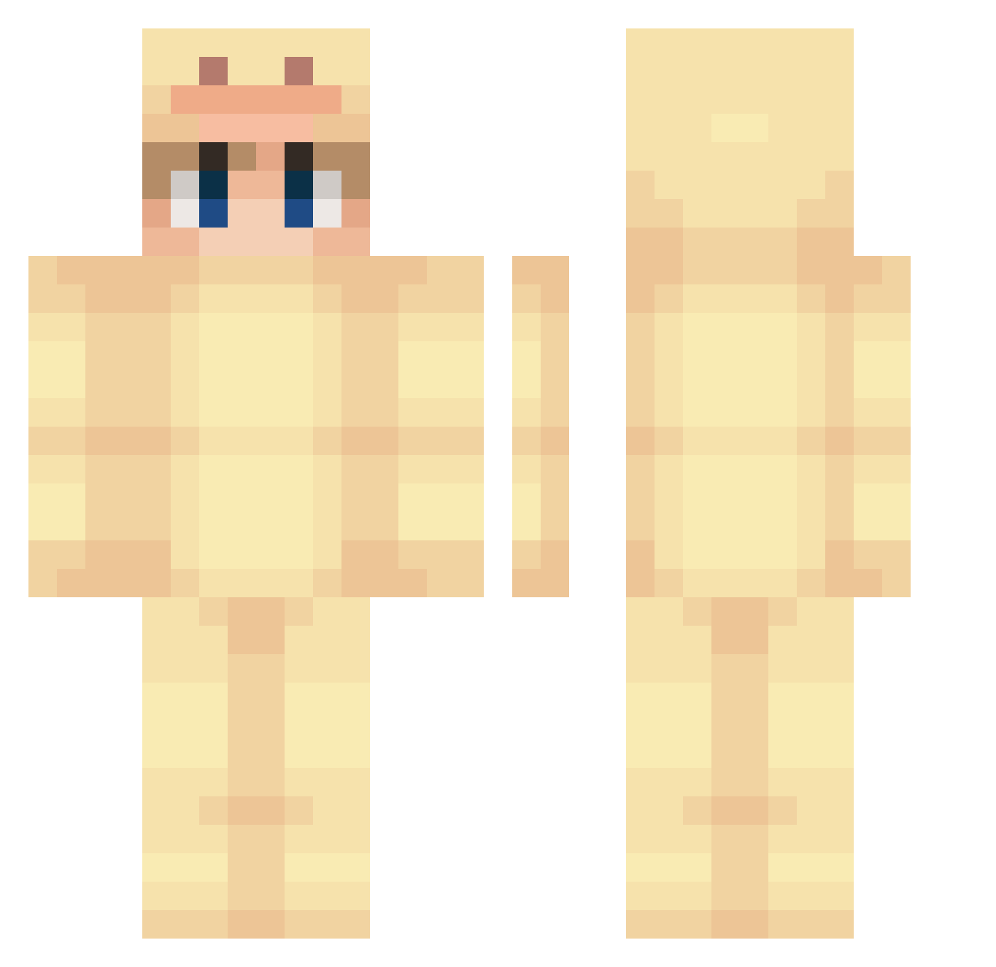 EliXD1 Minecraft skin, front and back view