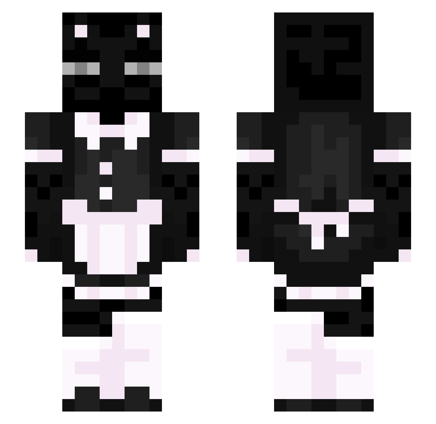 an4for Minecraft skin, front and back view