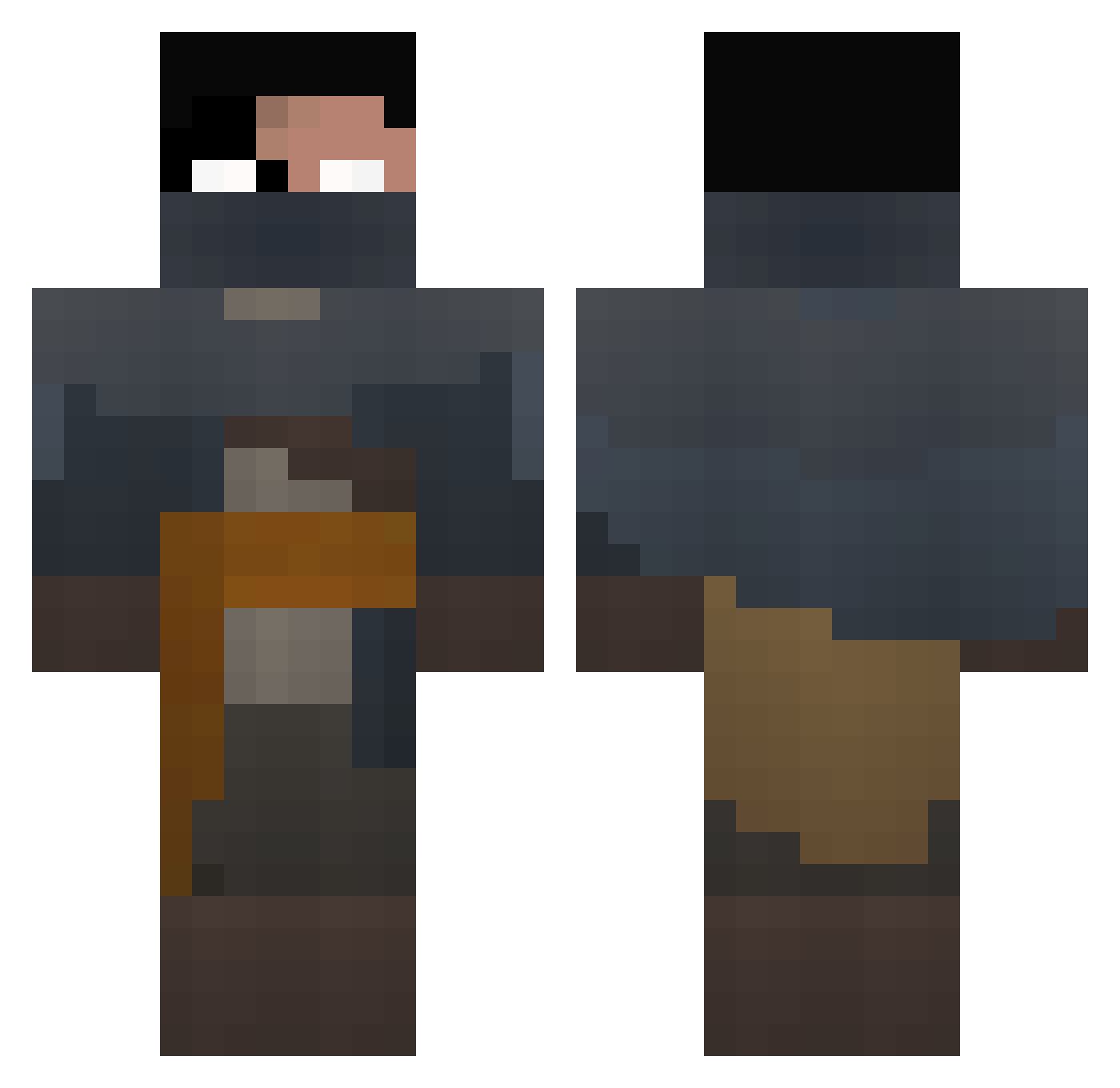 IceTeaIsLekker Minecraft skin, front and back view