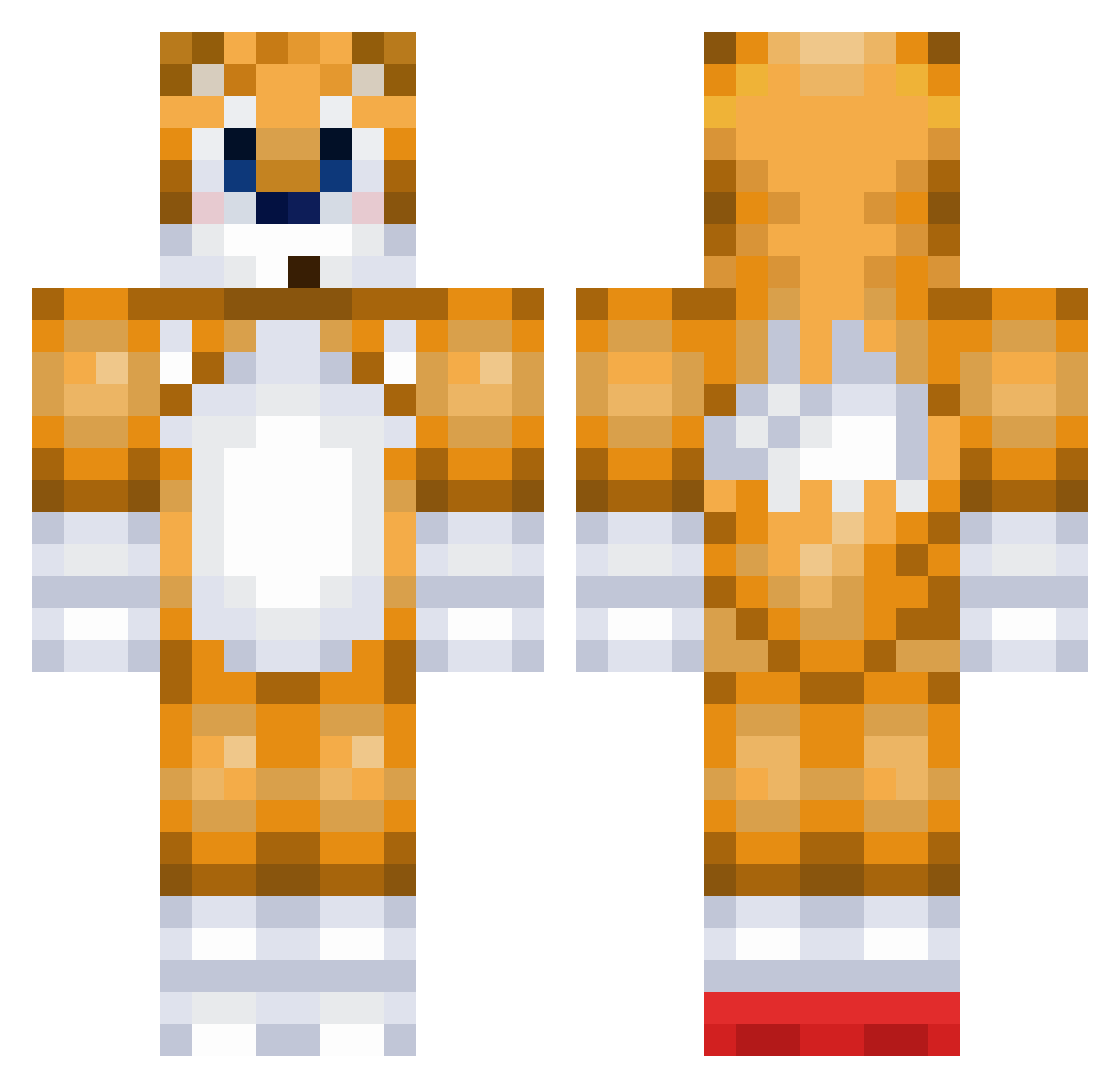slumberskyy Minecraft skin, front and back view