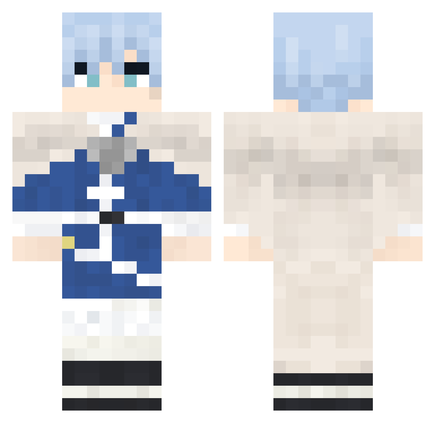 Sexbang Minecraft skin, front and back view