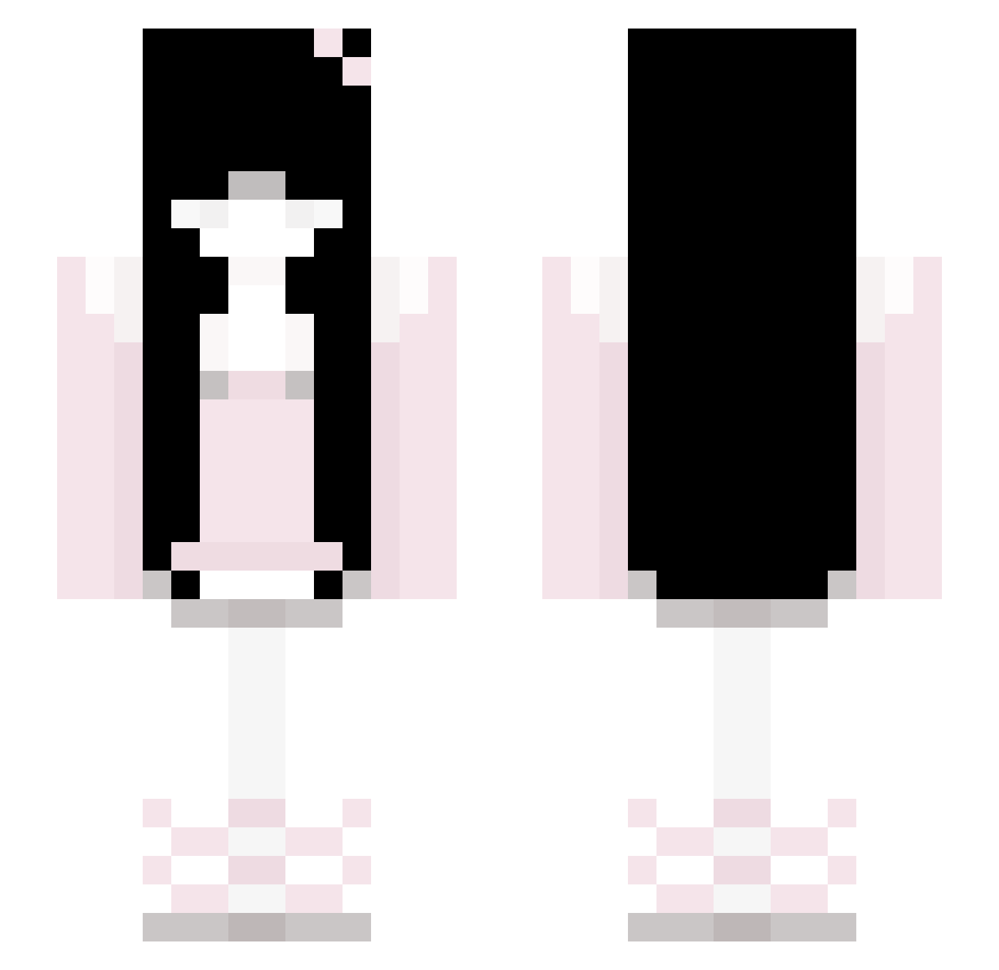 axohunglot Minecraft skin, front and back view