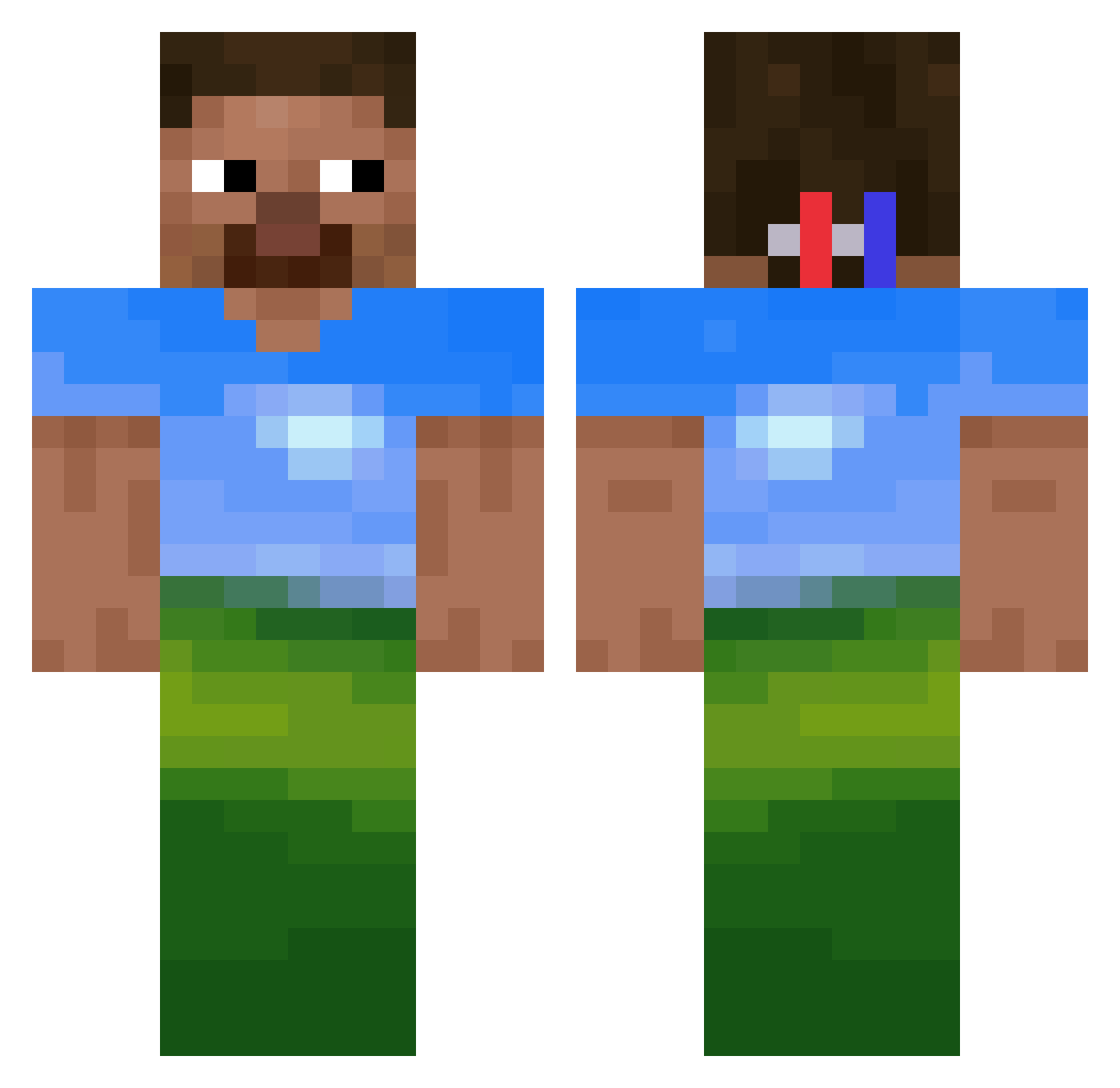 L0wCortis0lGuy Minecraft skin, front and back view