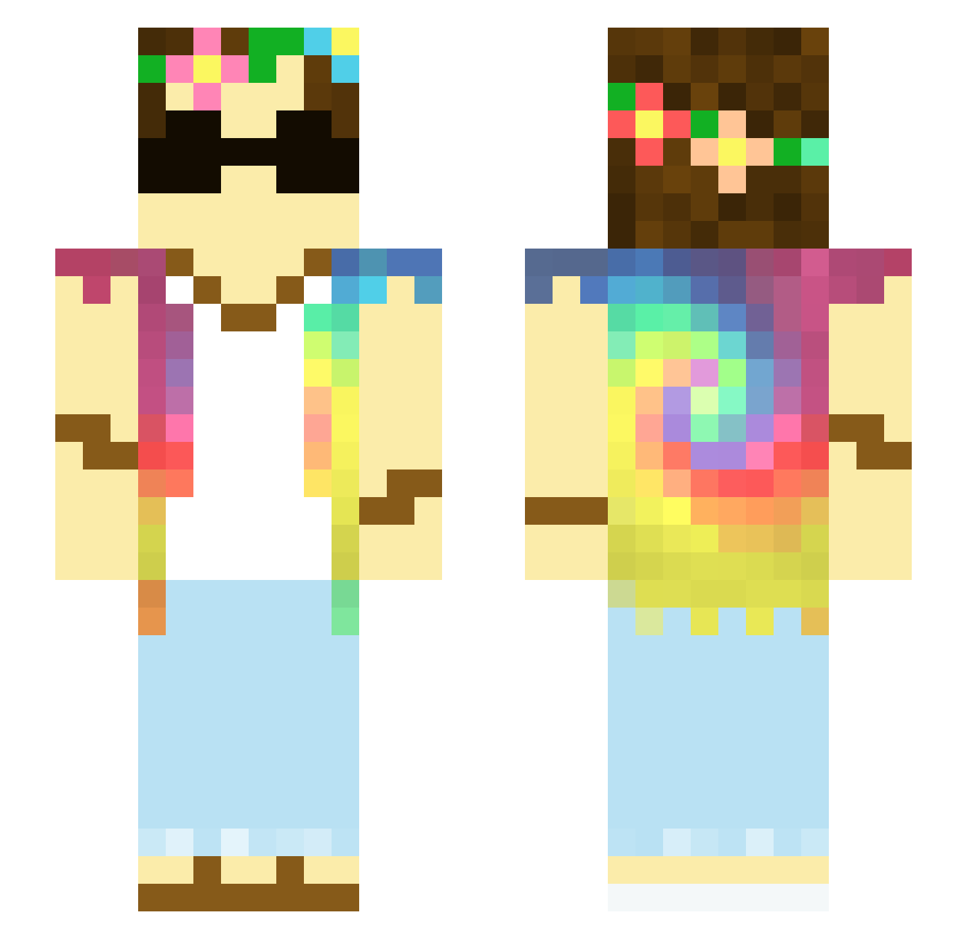 Niko1997 Minecraft skin, front and back view