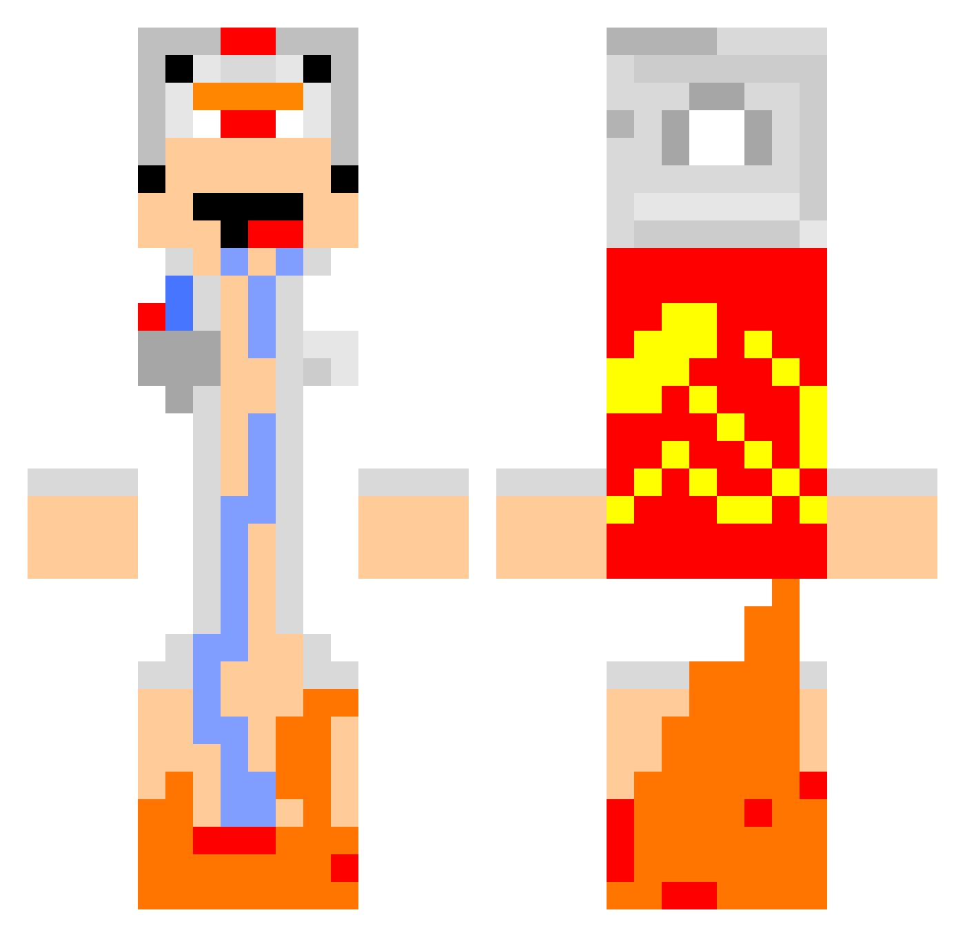 Meister39 Minecraft skin, front and back view
