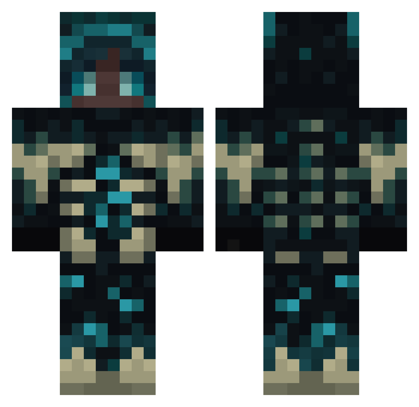 ZuzuKatz Minecraft skin, front and back view