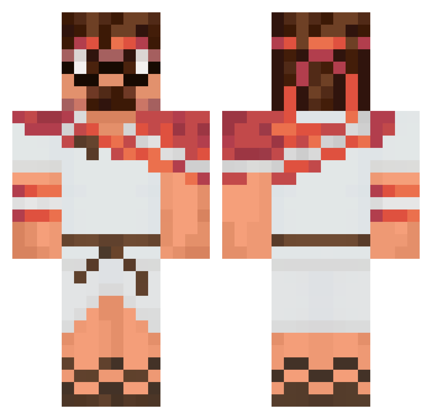 BLTcroissant Minecraft skin, front and back view