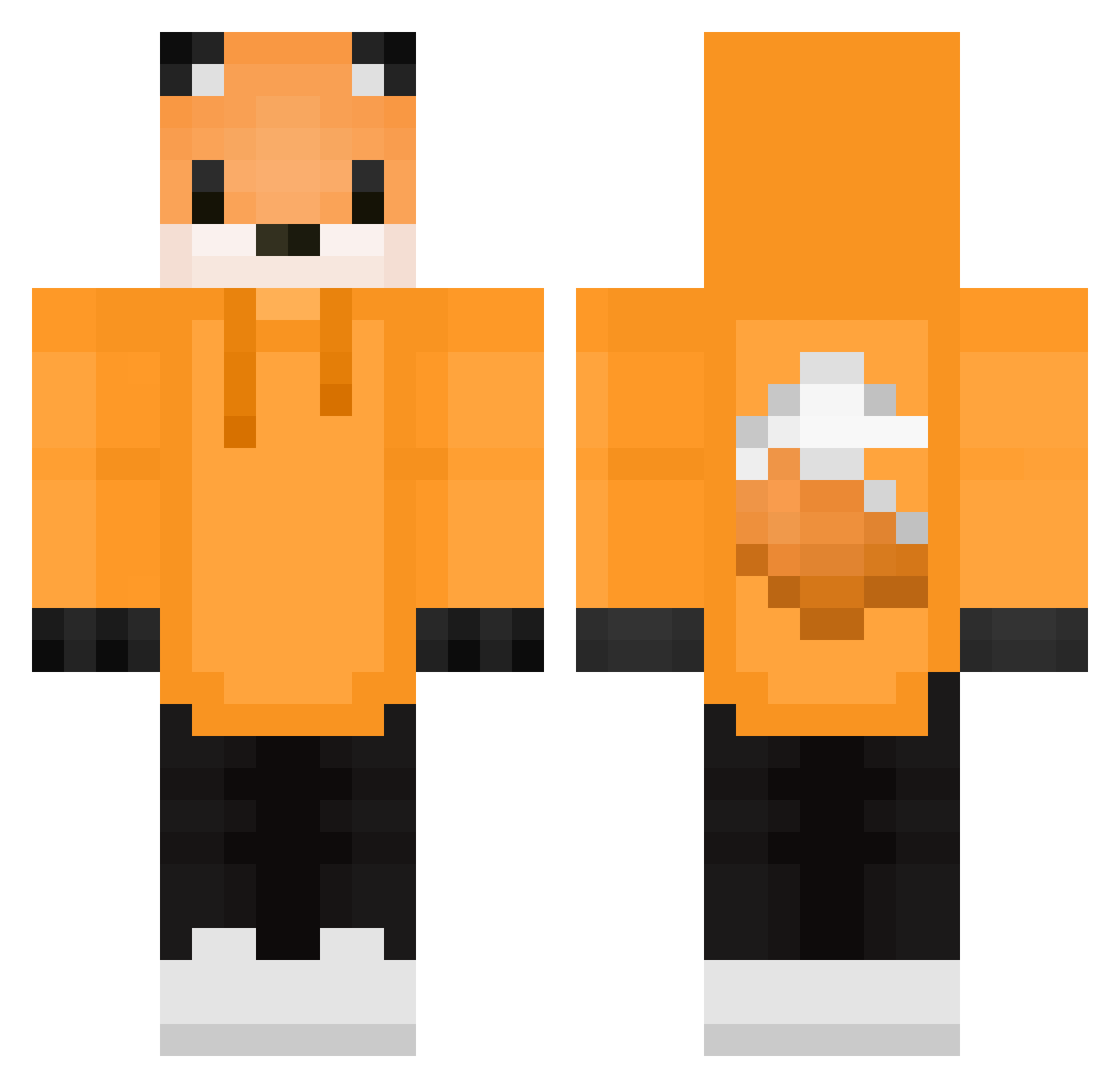 TianKongKong_SKY Minecraft skin, front and back view
