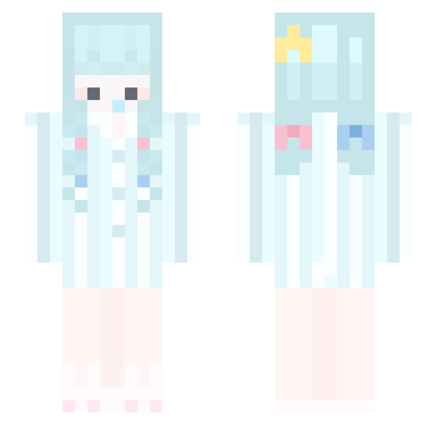 zzin119 Minecraft skin, front and back view