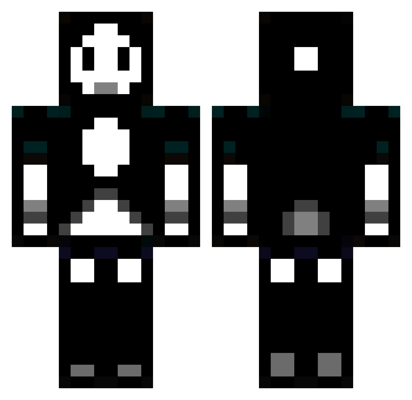 Turnip Minecraft skin, front and back view
