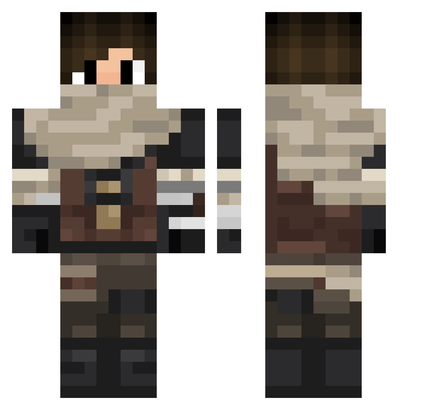 ParadoxGYT Minecraft skin, front and back view
