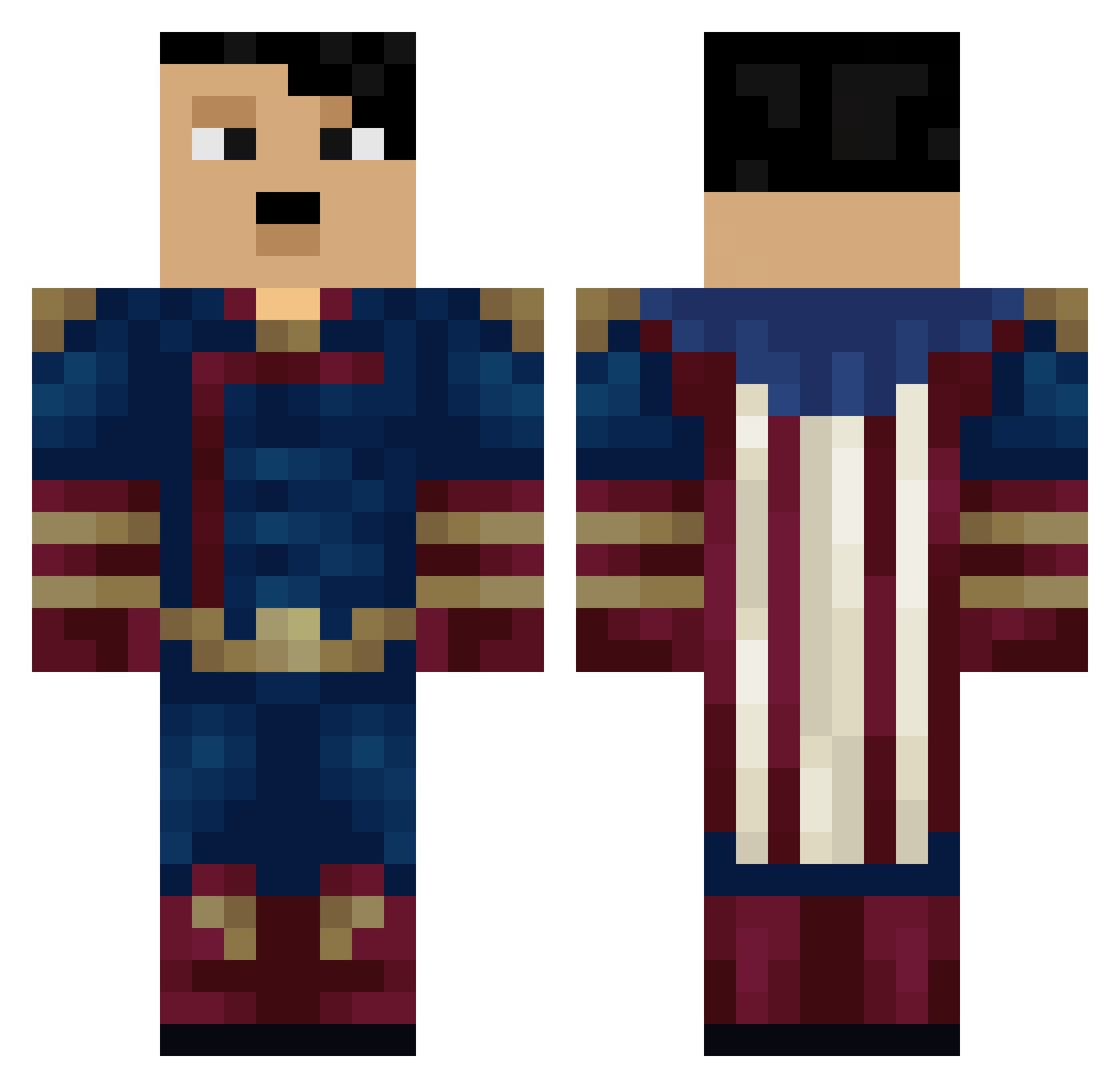 msqd42 Minecraft skin, front and back view
