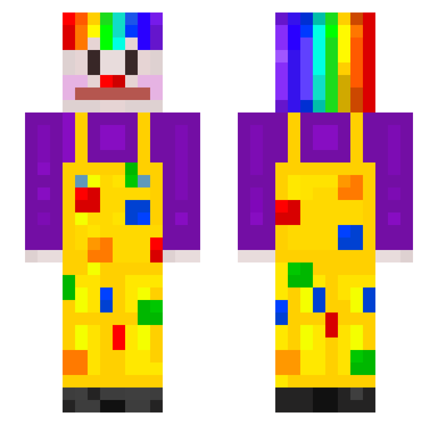 LUnar_Dpp Minecraft skin, front and back view