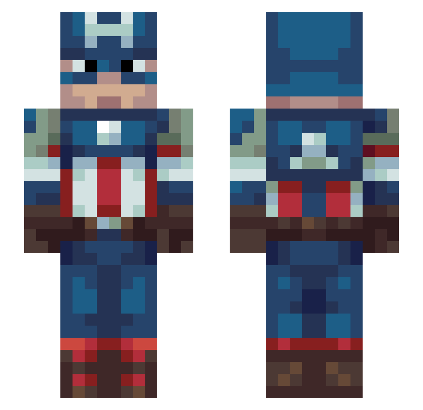 saltyboynick99 Minecraft skin, front and back view