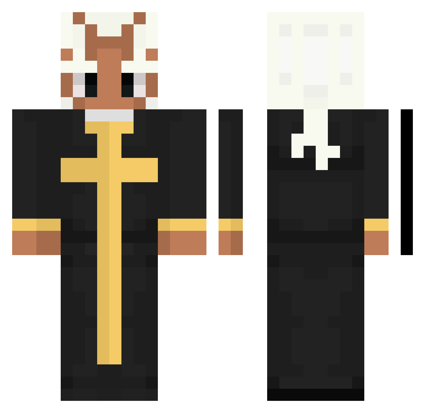 234Ruler Minecraft skin, front and back view