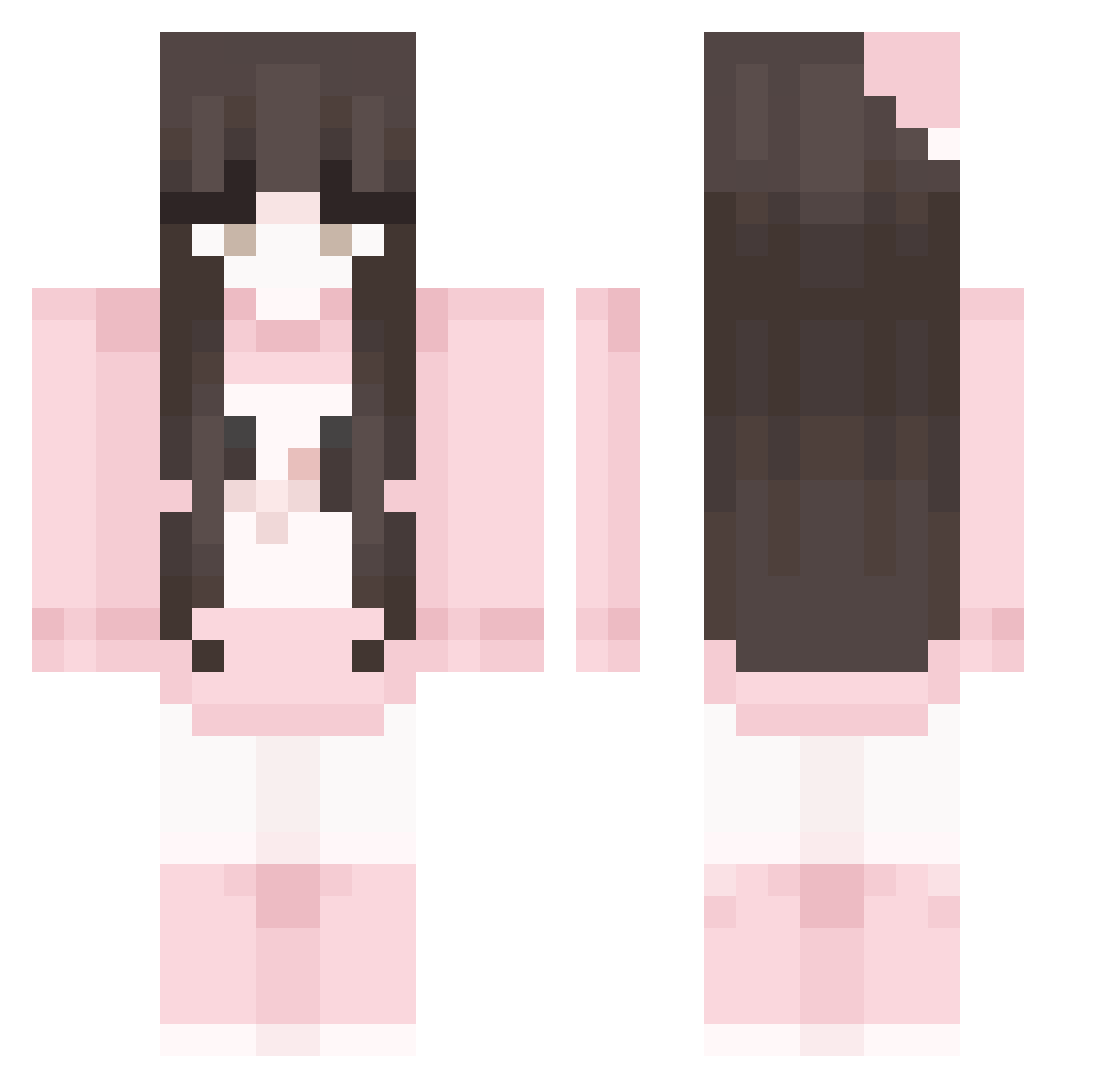 Maestrales Minecraft skin, front and back view