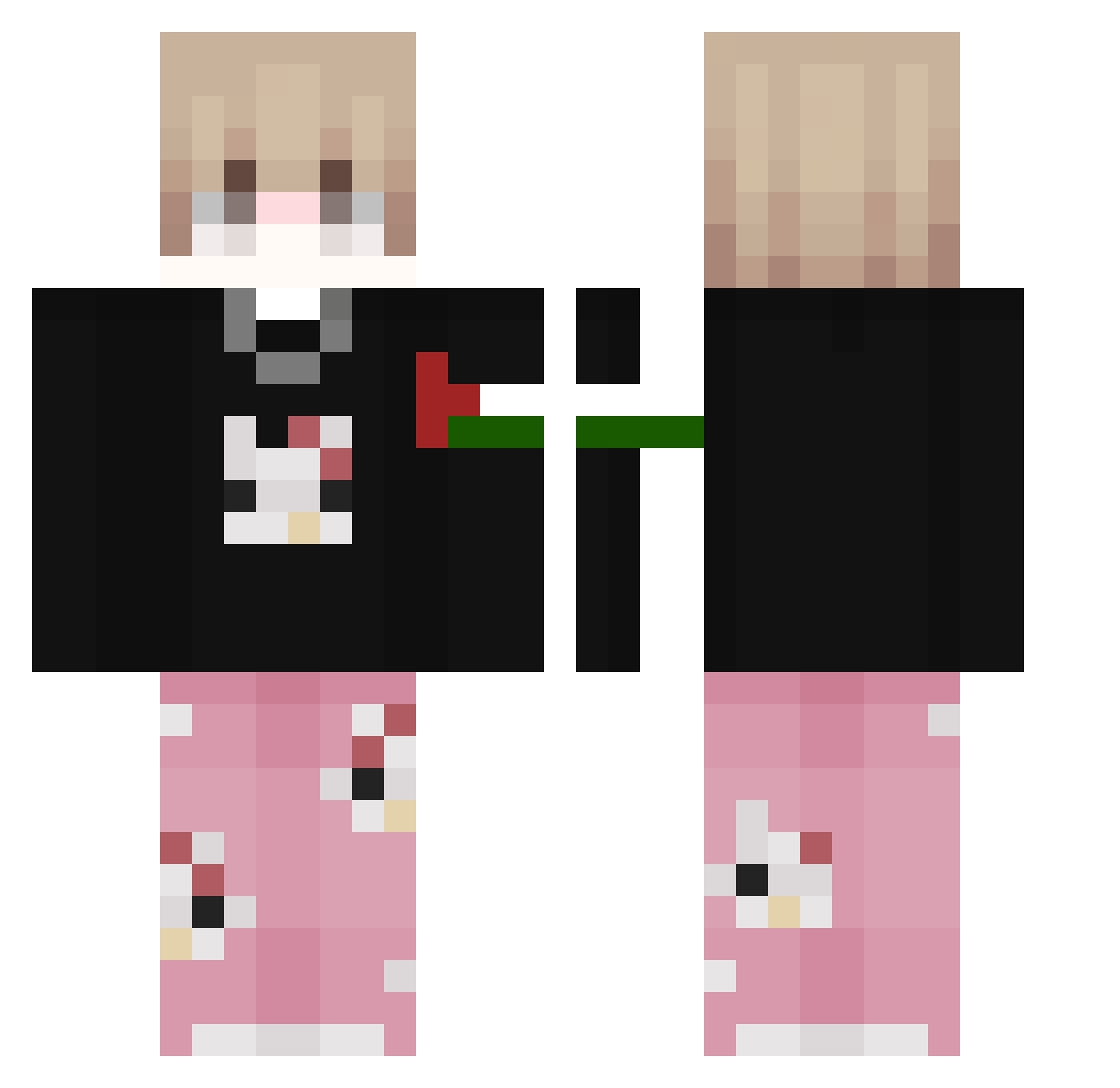 Mohak_ Minecraft skin, front and back view