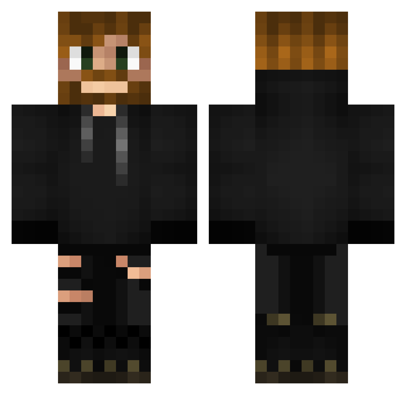 MagicPoulpy_K Minecraft skin, front and back view